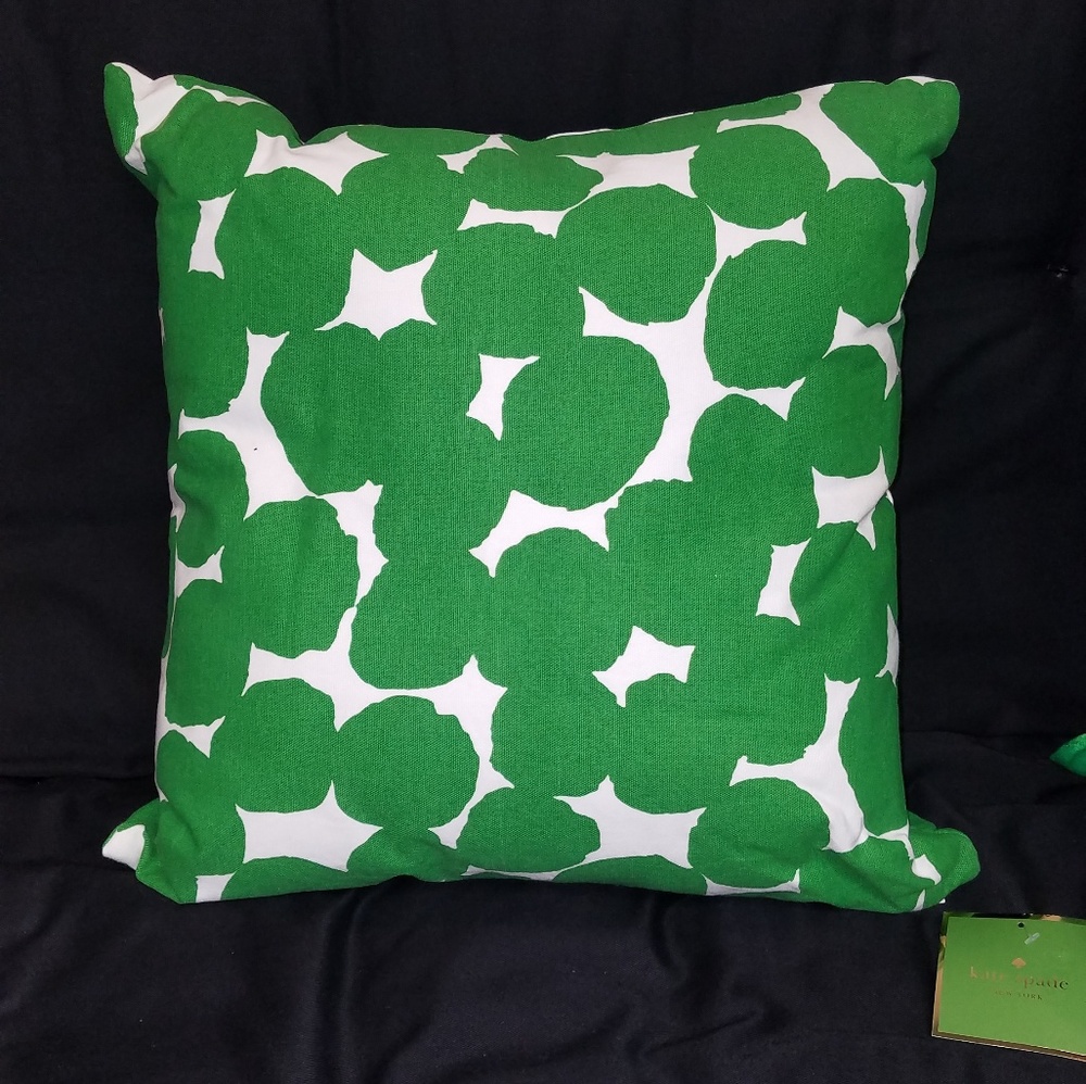 Kate Spade Green Polka Dot Pillow